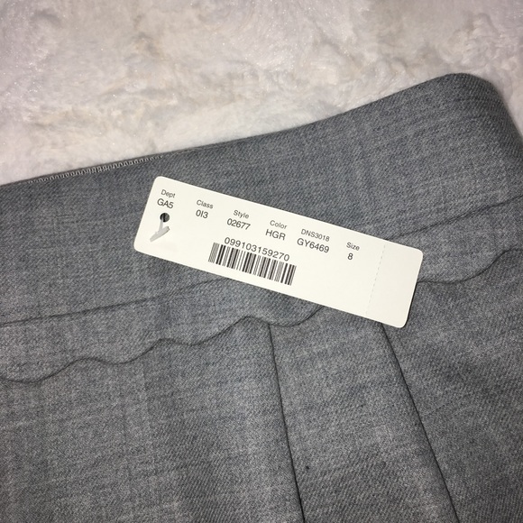 J. Crew Scallop Trim Wool Mini Size 8 NWT - Picture 2 of 8